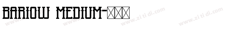 BarIow Medium字体转换